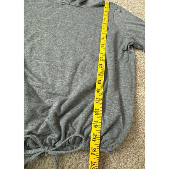 Discreet Gray Soft Sporty Comfy Crop Hoodie Gray Women’s Size X-Large - Picture 7 of 7